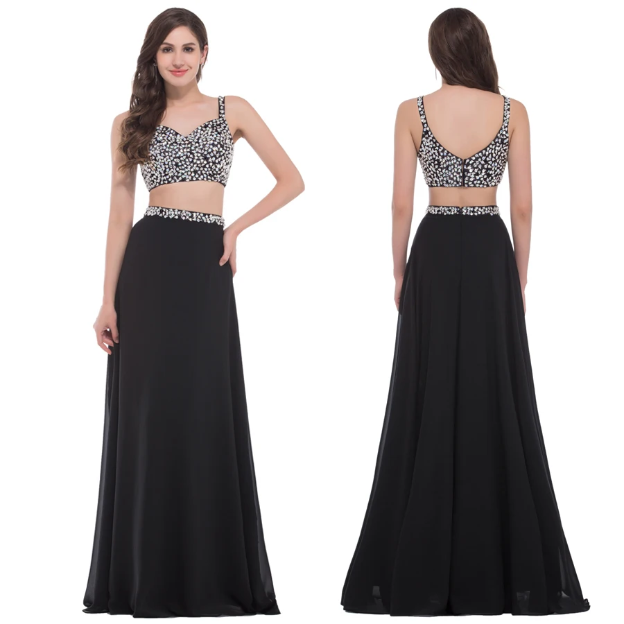 Red Black Elegant Evening Dresses