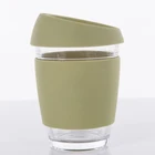 500ml drink glass tea cups with silicone lid and Silicone Sleeve
