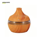 Free Shipping USB 7 Colors Led Light Atomization Ultrasonic 300ml Mini Aroma Essential Oil Diffuser, Wood Grain Humidifier