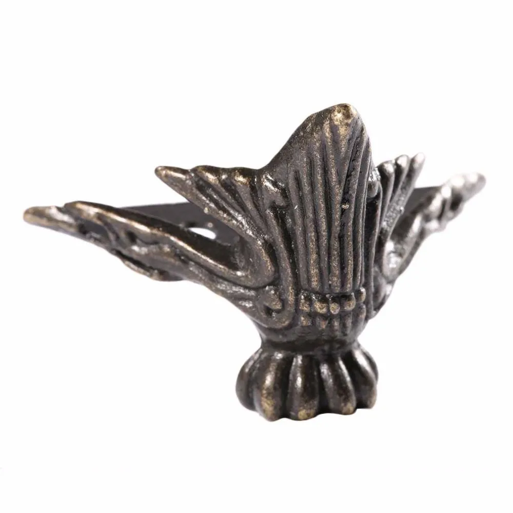 Zinc Alloy Retro Antique Bronze Jewelry Chest Wood Box Decorative Feet Leg Corner Support 4 Pcs 4.2x3cm Furniture Accessories