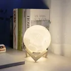 Excellent Gift Idea Dimmable Touch Sensor USB Rechargeable 2 Colors 3D Night Light Lamp 20cm