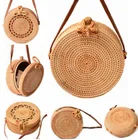 Bohemian Handbag Straw Bag New DesignFashion Cheap Round Shape Summer Bohemian Weave Handbag Shoulder Straw Beach Bag
