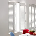 New European Hidden Rod Wood Window Shutter Shades from China