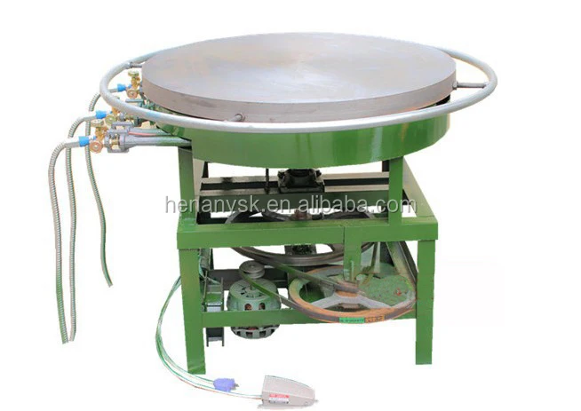 Iron Carbon Alloy Cereals Gas Automatic Pancake Crepe Maker Making Machine With Automatic Rotation