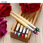 Paintbrush style shape pen unique twist open blue ink for writing or art supplies gifts for women Kids teachers