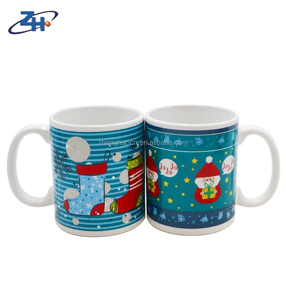 name economic customized ceramic decal promotion mugs for