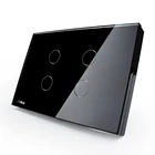 LIVOLO US Standard 4 gang Smart Wall Touch glass touch panel light switch for new products