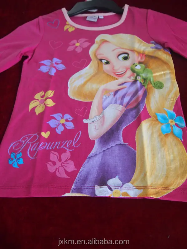 girls stylish, round neck, long sleeve t- shirt with chest print