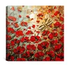 Abstract handpainted beautiful red flower wall art oil painting for living room