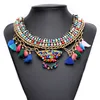W2425 National Wind Pure Manual Bead Accessories Fashionable Tassel Exaggerated Necklaces