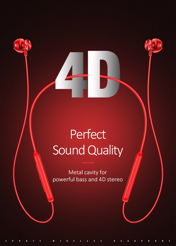 USAMS US-YD001 V4.2 Portable Handfree For Mobile Earbuds Wireless Sports Headphone - ANKUX.COM