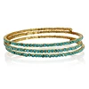 Gifted Diamond Gold tennis rhodium green crystal bracelet bangle woman