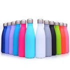 Wholesale 500ml Top-Popular Customized Vacuum Insulated 304 Stainless Steel Sport Cola Water Bottle with Leak Proof Lids