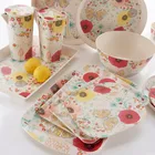 Wholesale unbreakable bamboo fiber chinese dinner set