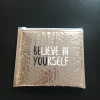 Rose Gold//Matt Black beauty zipper bag custom printing ziplock bubble bag for cosmetic