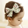 Hot-salesbaby New cotton floral fabric bow Hair Hoop solid colors kids large bow hair band Hair Ornament for Children