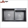 Brand New Technology Double Drainer Stainless Steel Kitchen Sink And Backsplash