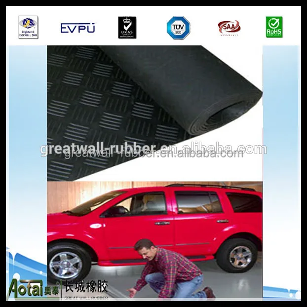 Heavy Duty 5 Bars CHECKER PLATE FLOORING GARAGE Safety Rubber Matting