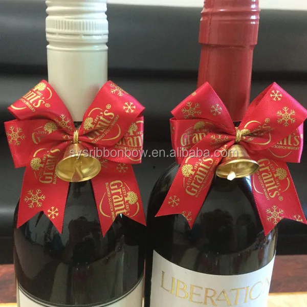 bottle neck bows wine bottle bow tie decoration ribbon bow