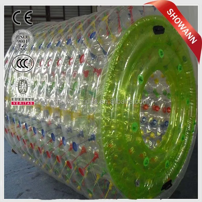 warning for roll inside inflatable ball