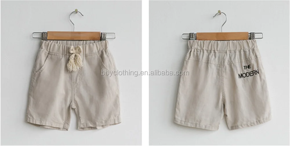 Cheap Newest kids boy LINEN shorts korean version of casual pants