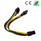 2018 alibaba PCIe 6 Pin to Dual 8 Pin 6+2 Pin Connectors Graphics Card pci-e 6p to 6+2 p power cable