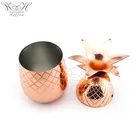 Tumbler Copper Hoffee Hot Selling 16oz Pineapple Shape Moscow Mule Mug Tumbler With Copper Straw