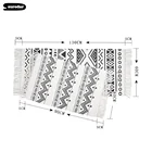 Modern Flat Woven Cotton Linen Throw Rug Printed Accent Rugs
