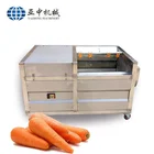 2000kg/h Fruit Brush Cleaning Machine/Commercial Potato Peeler Machine