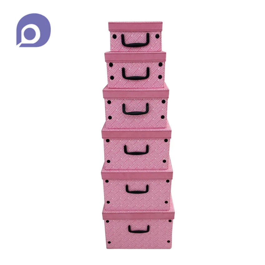 multifunctional fancy design cardboard foldable storage box set