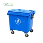 Super September 1100L Outdoor Plastic Industry Mobile Dust Bin