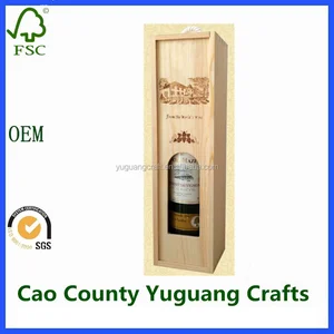 custom wholesale pine wooden packing gift storage wooden wine