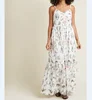Women frock adjustable straps side pockets fully lilned cotton floral printed long maxi dress