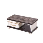 unique modern white brown tea coffee table tempered glass top living coffee table set
