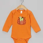 Halloween custome Orange Pumpkin Romper Toddler Baby Onesie