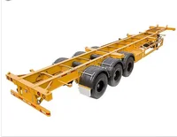 Container Truck Trailer 3 Axles Skeletal