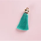 Leather Fringe Tassel 2018 New Hot Sale Colorful Bag Silk Fringe Key Chain Silk Tassels With Gold Cup