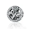 rose 925 pure silver scattered charm foreign trade supplye DIY accessories