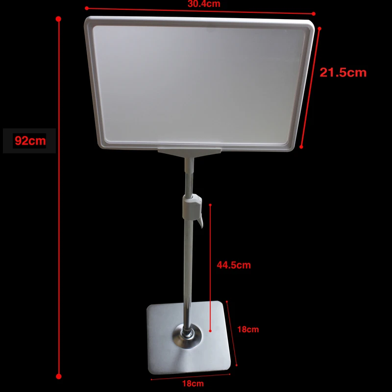 Adjustable Metal Base Poster Pictures Sign Holder Display With A4 Size