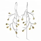 Lotus Fun Designer hooks drop 925 sterling silver earring Jewelry