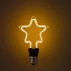 newest luminous edsion star shape holiday filament cob led decorative light bulb