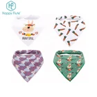 HappyFlute Baby Shower Gift for Newborn Babies and Toddlers 100% Cotton Baby Bandana Drool Bibs