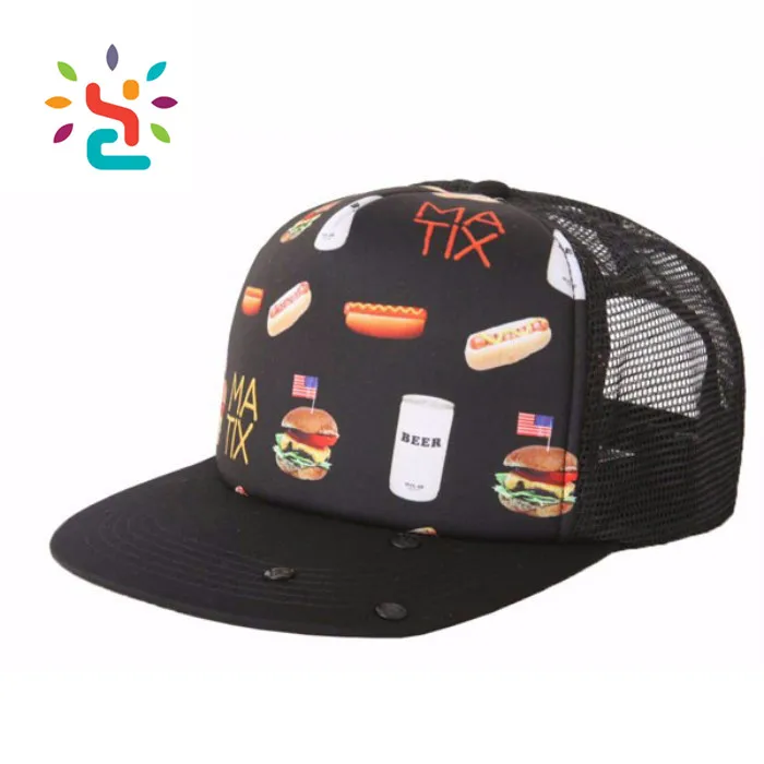 short bill trucker hat