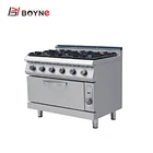 restaurant kitchen equipment gas range with 6 burner electric oven