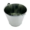 factory wholesale 5 quarts large ice metal tin buckets pail with wooden handle