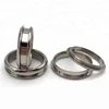 Wholesale Customized 6mm Beveled Edges 2 Pieces Titanium Ring Blanks for inlay with Threads