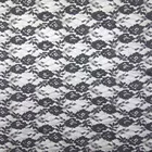 Elastic French Lace Hot Sale Black Floral Flower French Stretch Black Lace Fabric 5 Yard