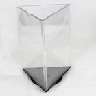 rotating clear acrylic triangle display boxes turntable stand wholesale