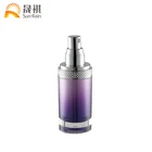 China supply customized purple color round boston acrylic pet body lotion bottle