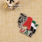 custom UAE metal lapel pin badges, Dubai magnet lapel pin for souvenir